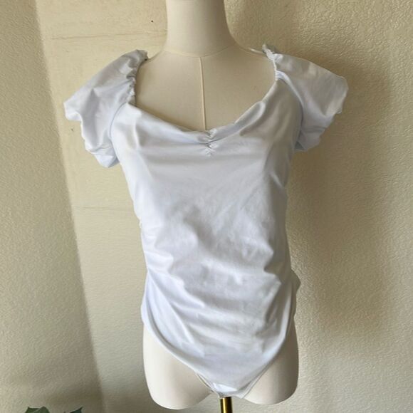 Free People Intimately FP Bodysuit In White, NWT, see measurements for size. - Picture 2 of 11